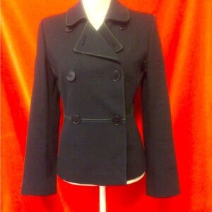 Paul Smith double breasted short coat black with top stitching size 42